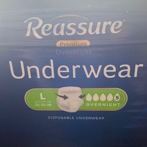 Reassure, overnight, disposable underwear